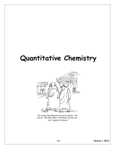 Topic 1 Quantitative Chemistry File