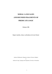MODAL LANGUAGES AND BOUNDED FRAGMENTS OF