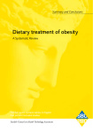 Dietary treatment of obesity – A Systematic Review. Summary