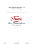 Lipofen (fenofibrate capsules USP) 50 mg and 150 mg