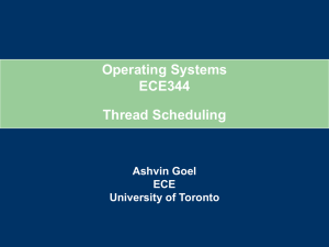Thread Scheduling - EECG Toronto