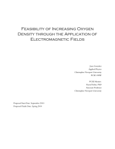 Feasability of Increasing Oxygen Density Through the Applicaiton of