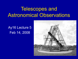 Telescopes and Astronomical Observations