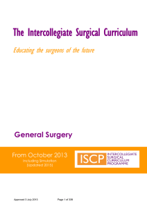 The Intercollegiate Surgical Curriculum
