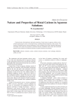 Nature and Properties of Metal Cations in Aqueous Solutions