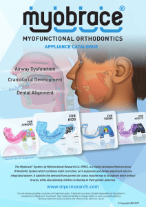 MYOFUNCTIONAL ORTHODONTICS - Myofunctional Research Co.