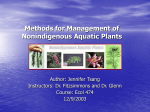 Methods for Management of Nonindigenous Aquatic Plants
