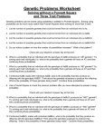 Genetic Problems Worksheet - Two Trait Problems