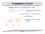 Propagation of errors Propagation of errors