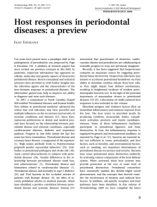 Host responses in periodontal diseases: a preview
