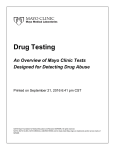 Drug Testing - Mayo Medical Laboratories