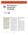 Best Practices in Computerized Tomography