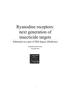 Ryanodine receptors: next generation of insecticide targets