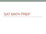 SAT Math Prep