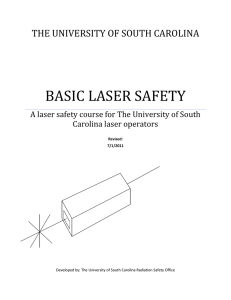basic laser safety - University of South Carolina