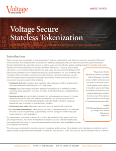 Voltage Secure Stateless Tokenization - HPE Security