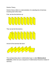 Domino Theory. Domino theory refers to a