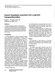 Enamel hypoplasia associated with congenital hypoparathyroidism