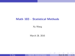 Math 183 - Statistical Methods