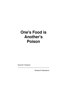 One`s Food Is Another`s Poison - Vitamost