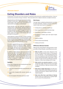 Eating Disorders and Males - John Hunter Hospital School