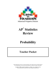 AP Statistics Review Probability