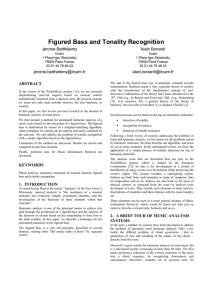 Figured Bass and Tonality Recognition