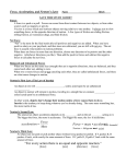 Forces and Newton`s Laws Study Guide