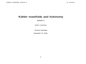 Kähler manifolds and holonomy