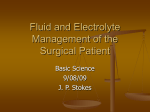 Fluid and Electrolyte Management of the Surgical Patient