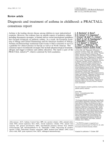 Diagnosis and treatment of asthma in childhood: a