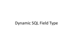 Dyanmic SQL Field Type