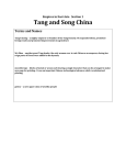 Empires in East Asia Section 1 Tang and Song China Terms and