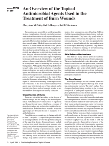An Overview of the Topical Antimicrobial Agents Used
