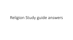 Religion Study guide answers