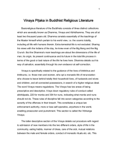 Vinaya Piṭaka in Buddhist Religious Literature