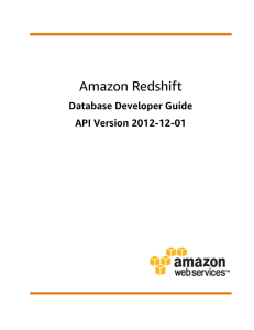 Amazon Redshift - Database Developer Guide