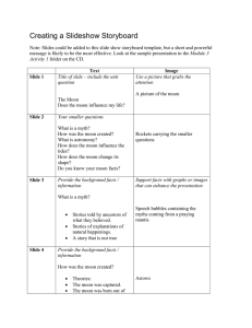 Moon Presentation storyboard