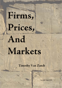 Firms, Prices and Markets