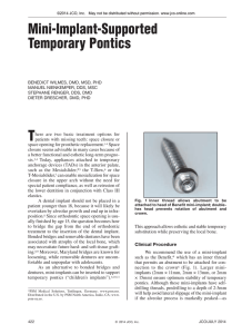 Mini-Implant-Supported Temporary Pontics