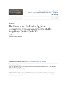 The Rhetoric and the Reality: Egyptian Conceptions of Foreigners