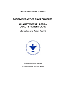 POSITIVE PRACTICE ENVIRONMENTS: QUALITY WORKPLACES