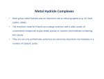 Metal Hydride Complexes