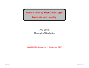 Model-Checking First-Order Logic Automata and Locality