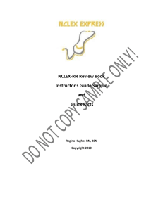 NCLEX-RN Review Book Instructor`s Guide Sample and Quick Facts