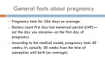 General facts about pregnancy