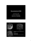 Musculoskeletal MRI - University of Washington School of Medicine