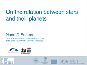 Santos: On the relation between stars and their planets