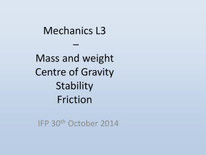 Centre of Gravity, Stability, Friction File