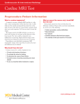Cardiac MRI test - VCU Department of Radiology
